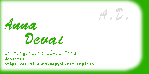 anna devai business card